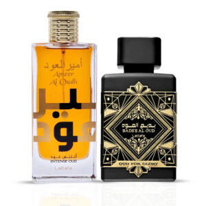 Lattafa Bade’e Al Oud & Ameer Al Oudh Intense Oud Sprays Bundle Eau de Parfum for Unisex