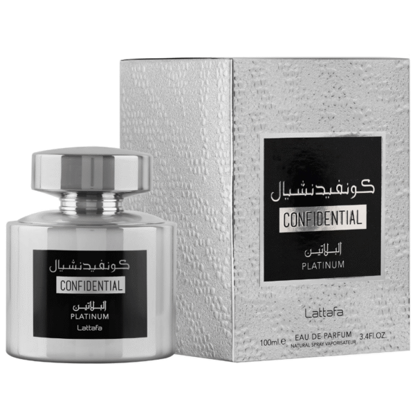Lattafa Confidential Platinum Eau de Parfum for Unisex – 100 ml