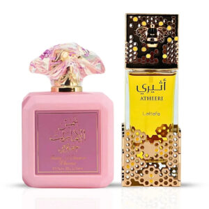 Lattafa Pink Blush by Ard Al Zaafaran & Atheeri Sprays Bundle Eau de Parfum for Unisex