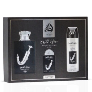 Lattafa Pride Ishq Al Shuyukh Silver 3 Piece for Unisex