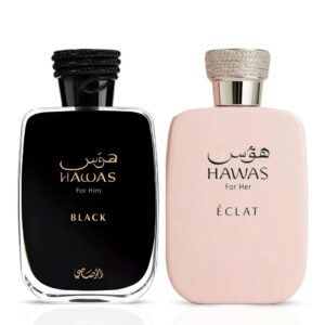 Rasasi Hawas Black & Hawas Eclat Bundle Eau de Parfum for Women – 100 ml