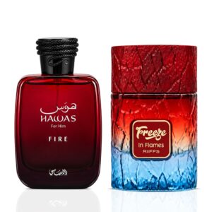 Rasasi Hawas Fire & Freeze in Flames by Riiffs Sprays Bundle Eau de Parfum for Unisex