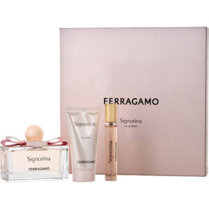 Salvatore Ferragamo Signorina & BODY LOTION & Eau de Parfum for Women – 3.4 oz