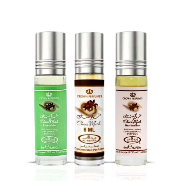 Al Rehab Choco Musk Choco Musk Marshmallow & Choco Musk Pistachio CPO Bundle Perfume Oil for Unisex
