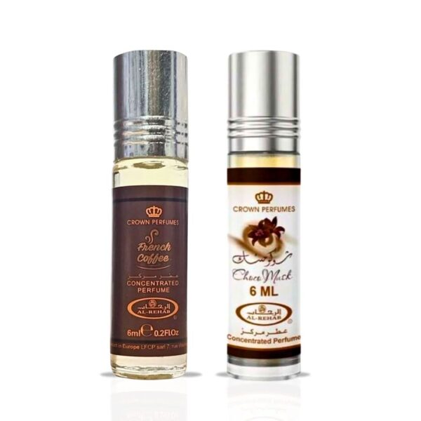 Al Rehab Choco Musk & French Coffee Oils Bundle for Unisex (Sample) Al Rehab Choco Musk & French Coffee Oils Bundle for Unisex (Sample)
