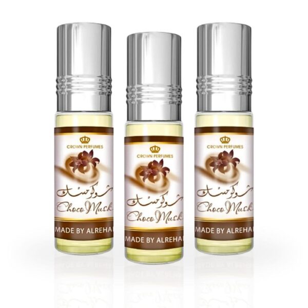 Al Rehab Choco Musk Pack of 3 Perfume Oil for Unisex (Sample)