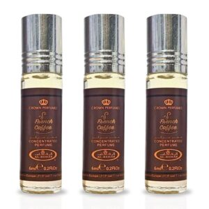 Al Rehab French Coffee Pack of 3 Perfume Oil for Unisex