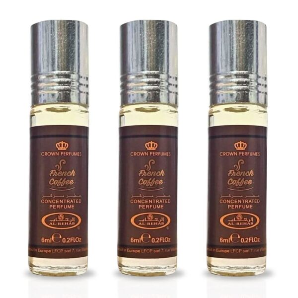 Al Rehab French Coffee Pack of 3 Perfume Oil for Unisex Al Rehab French Coffee Pack of 3 Perfume Oil for Unisex