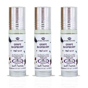 Al Rehab Grape Raspberry CPO Pack of 3 Perfume Oil for Unisex (Sample)