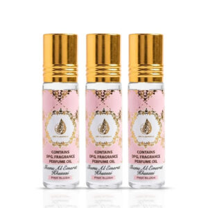 Ard Al Zaafaran Pink Blush Shams Al Emarat Khususi Roll On Pack of 3 Perfume Oil for Unisex (Sample)