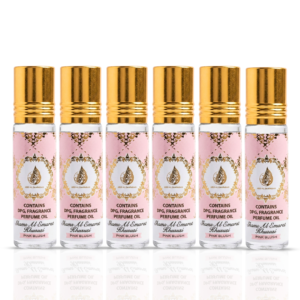 Ard Al Zaafaran Pink Blush Shams Al Emarat Khususi Roll On Pack of 6 Perfume Oil for Unisex (Sample)