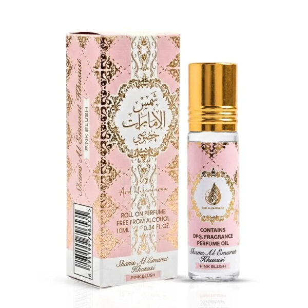 Ard Al Zaafaran Pink Blush Shams Al Emarat Khususi Roll On Perfume Oil for Women (Sample)