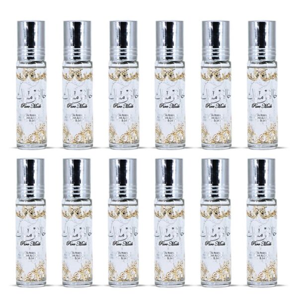 Ard Al Zaafaran Pure Musk Roll On CPO Pack of 12 Perfume Oil for Unisex