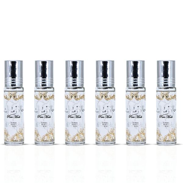 Ard Al Zaafaran Pure Musk Roll On CPO Pack of 6 Perfume Oil for Unisex (Sample) Ard Al Zaafaran Pure Musk Roll On CPO Pack of 6 Perfume Oil for Unisex (Sample)