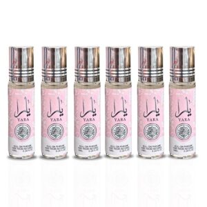 Ard Al Zaafaran Yara Roll On CPO Pack of 6 Perfume Oil for Unisex