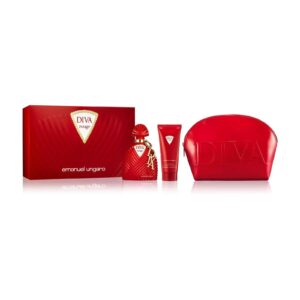 Emanuel Ungaro Diva Rouge 3 piece Eau de Parfum for Women (Gift Set)