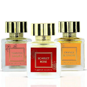 Flower Scents Orange Blossom Timeless Sakura & Scarlet Rose Sprays Bundle Eau de Parfum for Unisex