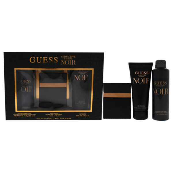Guess Seductive Home Noir 3 Pc for Men (Gift Set)