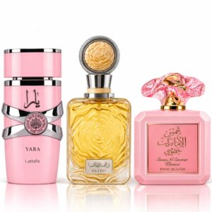 Lattafa Yara & Pink Blush & Rafeef by Ard Al Zaafaran Sprays Bundle Eau de Parfum for Unisex