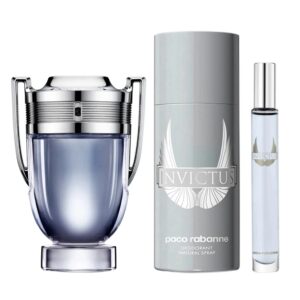 Paco Rabanne Invictus 3 piece v4 Eau de Toilette for Men (Gift Set)