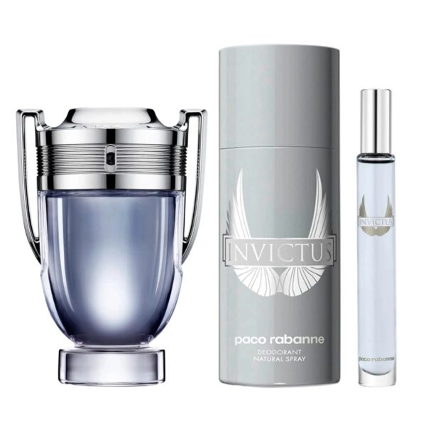 Paco Rabanne Invictus 3 piece v4 Eau de Toilette for Men (Gift Set) Paco Rabanne Invictus 3 piece v4 Eau de Toilette for Men (Gift Set)