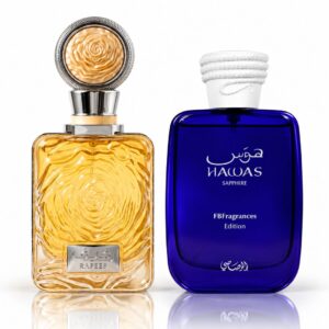 Rasasi Rafeeef by Ard Al Zaafaran & Hawas Sapphire Sprays Bundle Eau de Parfum for Unisex