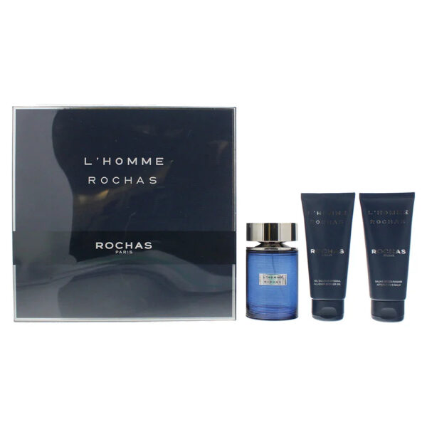 Rochas L’homme 3 piece Eau de Toilette for Men (Gift Set)