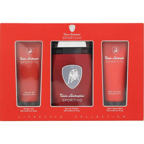Tonino Lamborghini Sportivo 3 piece Eau de Toilette for Men (Gift Set) Tonino Lamborghini Sportivo 3 piece Eau de Toilette for Men (Gift Set)